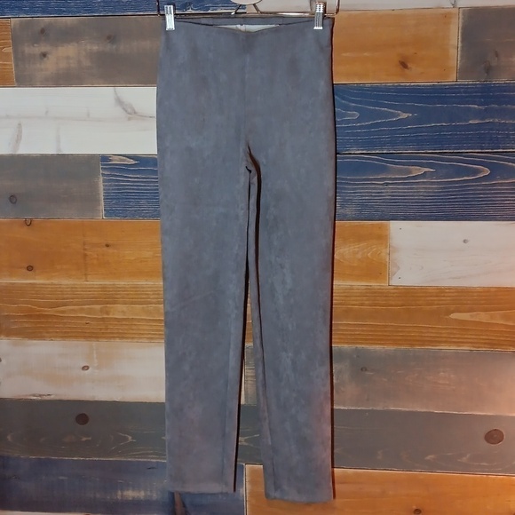 Marla Wynne Faux Suede Pants 2 grey - Picture 1 of 8